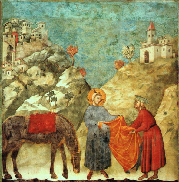 Giotto – Ferenc köpenyét adja a szegénynek