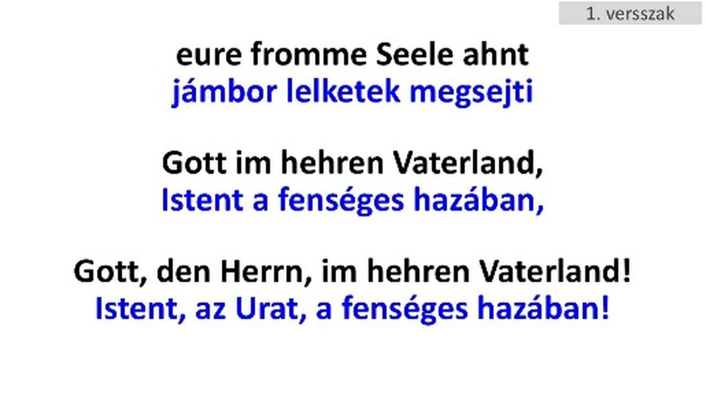 Svájci himnusz, 1. versszak – a záró sorok