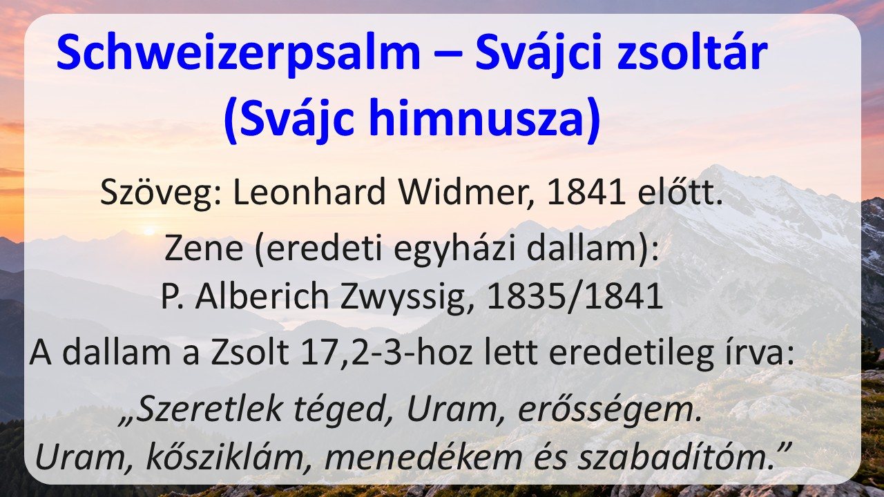 Svájci zsoltár – dia 1/13